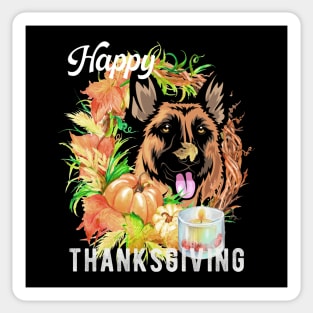 German shepherd Dog Owner Thanksgiving Celebration Harvest Sticker